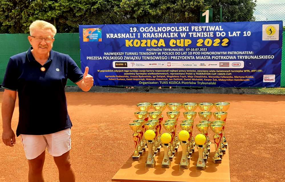 Wiesław Kozica, pomysłodawca i "motor napędowy" tenisowego święta dla najmłodszych.