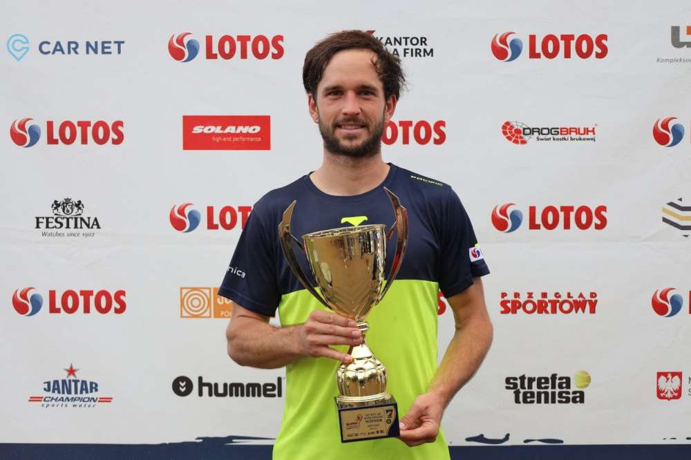 Triumfem Pawła Ciasia (KT Kubala Ustroń) zakończył się w niedzielę turniej ITF M15 Łódź Cup. Fot. LOTOS PZT Polish Tour