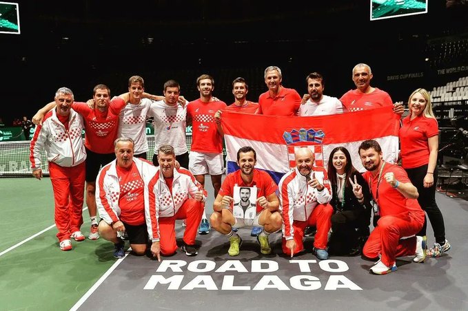 Chorwaci wywalczyli awans do fazy pucharowej Pucharu Davisa. Fot. Davis Cup