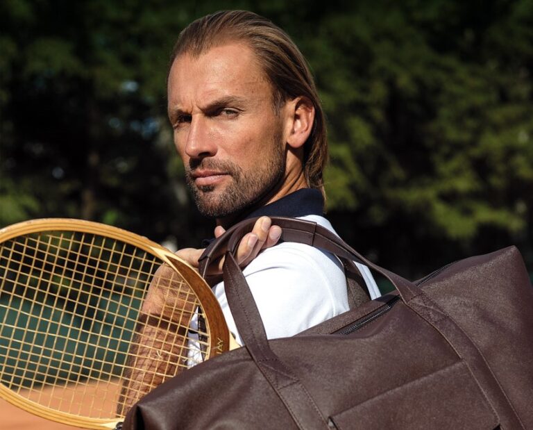 Łukasz Kubot podczas sesji zdjęciowej dla firmy Recmann. Fot. Recman