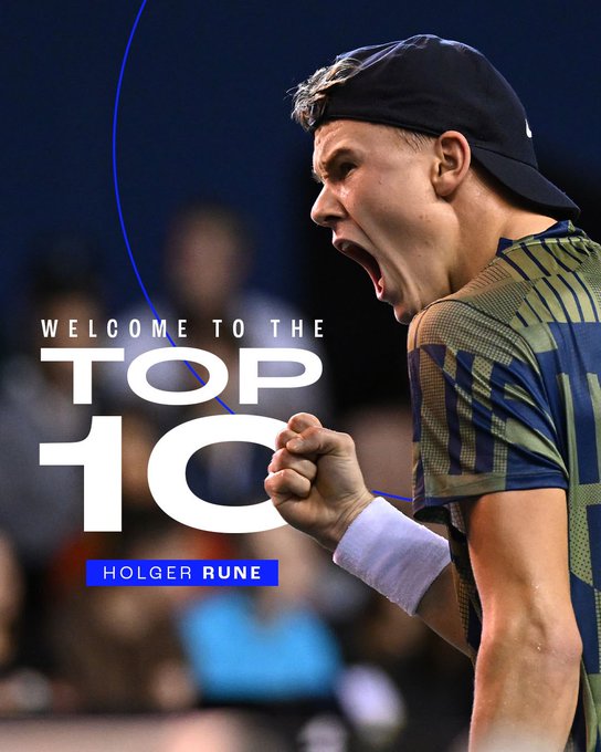 Holger Rune jest obecnie 10 tenisistą świata. Fot. ATP Tour