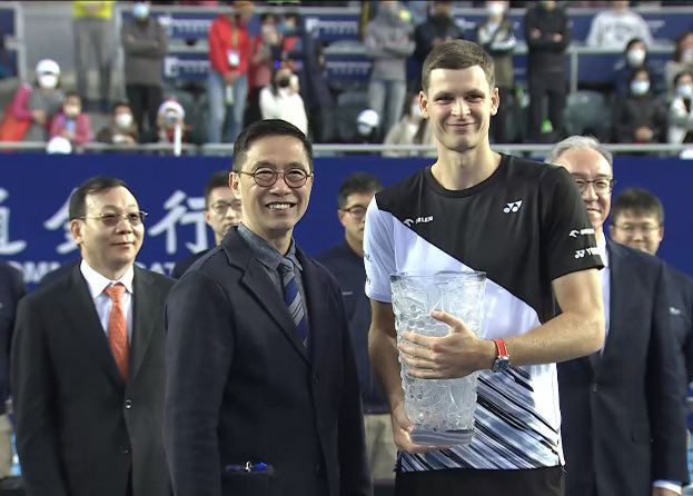 Hubert Hurkacz został triumfatorem pokazowego turnieju Hong Kong International Tennis Challenge 2022. Fot. Hong Kong International Tennis Challenge 2022