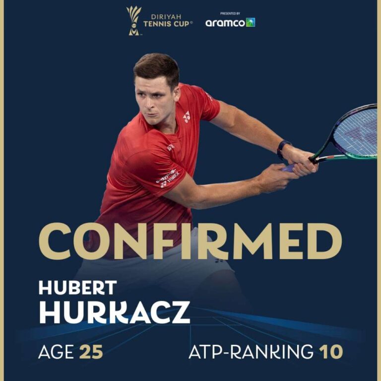 Hubert Hurkacz zagra w tym tygodniu w turnieju pokazowym w Arabii Saudyjskiej. Grafika Diriyah Tennis Cup 2022 presented by Aramco