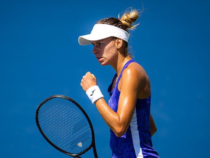 Magda Linette przegrywając z Jenifer Brady zakończyła na drugiej rundzie start w tegorocznym US Open. Fot. US Open 2023/WTA Tour