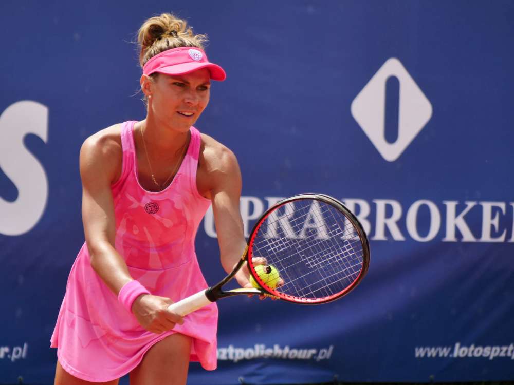 Katarzyna Piter razem z czeska partnerką nie zdołała awansować do finału turnieju rangi WTA 250 Guangzhou Open. Fot. LOTOS PZT Polish Tour