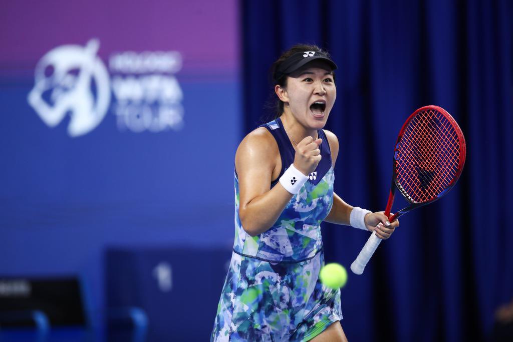 China Zhu Lin zagra o finał ze swoją rodaczką. Fot. WTA Elite Trophy 2023/WTA Tour