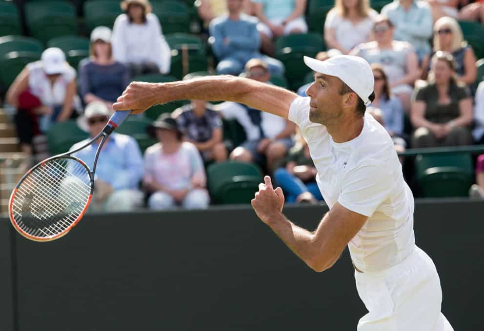 Karlovic, który w przyszłym tygodniu skończy 45 lat, swój ostatni mecz ATP rozegrał w październiku 2021 r. Fot. @Wimbledon