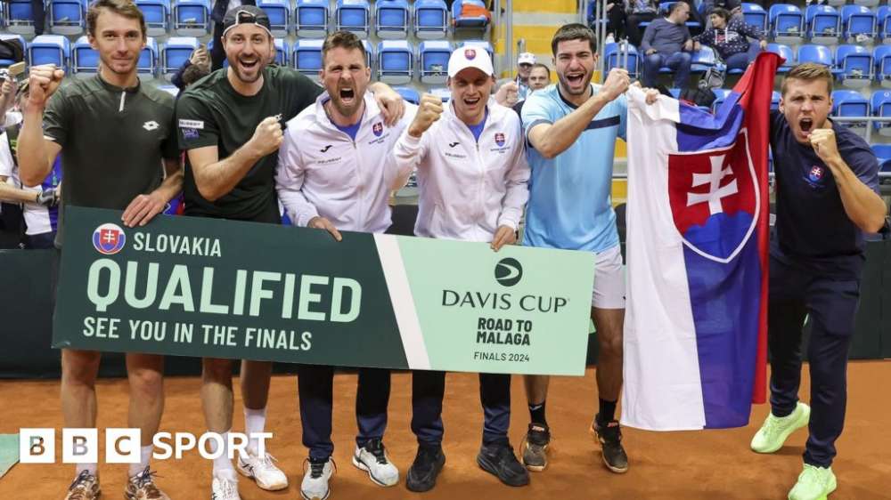 Słowacy wywalczyli awans do 16 najlepszych drużyn walczących o Puchar Davisa 2024. Fot. BBC Sport