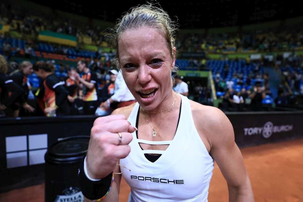 Kluczowa była wygrana Laury Siegemund (na zdjęciu) z Beatriz Haddad Maią. Fot. Billie Jean King Cup