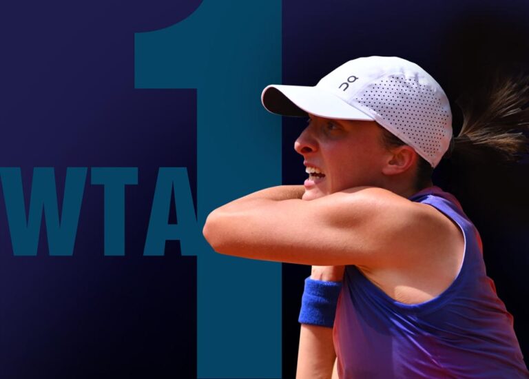 Iga Świątek, która rozpoczyna 110. w karierze tydzień jako rakieta nr 1 kobiecego tenisa na świecie. Fot. WTA Tour/Grafika Tenis Magazyn