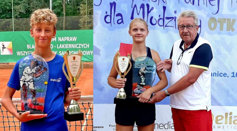 Wiesław Kozica, sędzia główny Memoriału wraz z triumfatorami: Alicja Szwedą i Mateuszem Nowakiem. Fot. Memoriał A. Kowalczewskiej