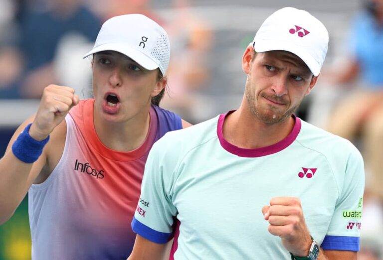 Iga Świątek i Hubert Hurkacz. Fot. @CincyTennis