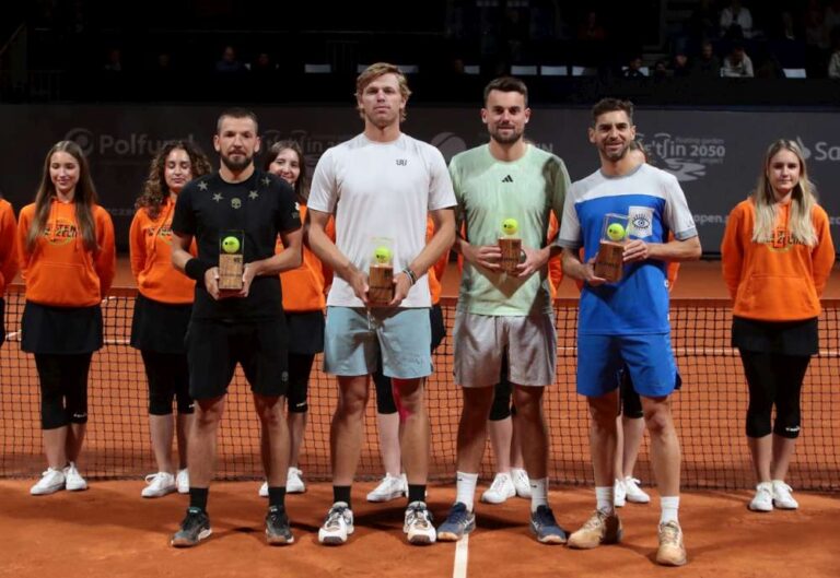 Finaliści gry podwójnej. Fot. Materiały prasowe Invest in Szczecin Open