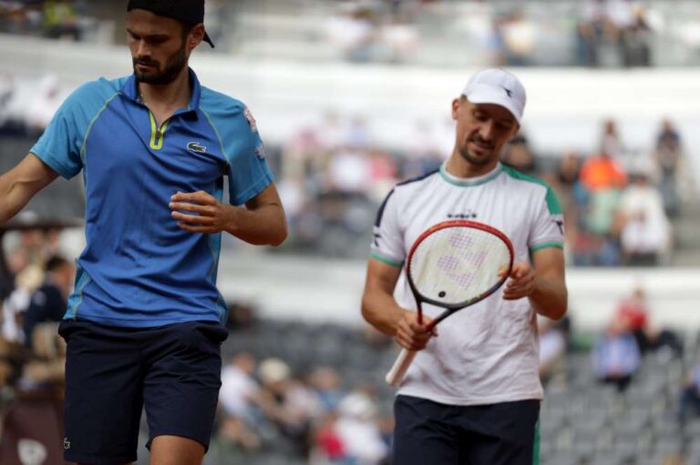 Hugo Nys i Jan Zieliński, monakijsko-polska para deblowa na ćwierćfinale zakończyła w turnieju ATP 500 w Tokio. Fot. Sandra Kalinowska/Tenis Magazyn