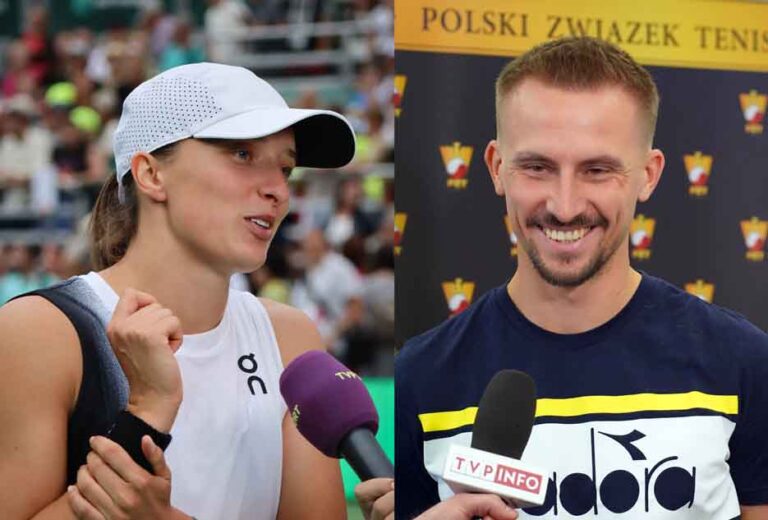 W gronie 25 nominowanych w 90. Plebiscycie Przeglądu Sportowego na Najlepszego Sportowca Polski jest dwoje przedstawicieli tenisa: Iga Świątek i Jan Zieliński. Fot. Olga Pietrzak