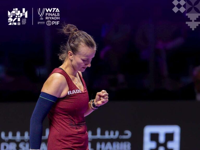 Barbora Krejcikova zajęła pierwsze miejsce w Grupie Pomarańczowej turnieju WTA Finald w Rijadzie. Fot. WTA Finals 2024