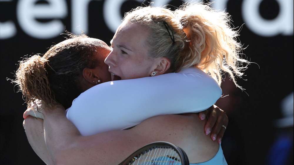 Tak z wygranej cieszyły się Czeszka i Amerynkanka. Fot Australian Open 2025