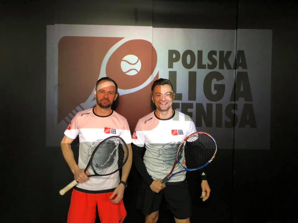 Piotr Protasiewicz i Marcin Piotrowski "Liber". Fot. Polska Liga Tenisa/Archiwum prywatne P. Protasiewicz