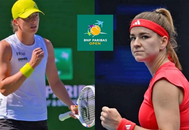 Iga Świątek i Karolina Muchova. Fot. David Kozubek/Tenis Photo