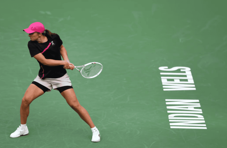 Iga Świątek trenuje już na kortach w Indian Wells. Fot. BNP Paribas Open Indian Wells/WTA Tour
