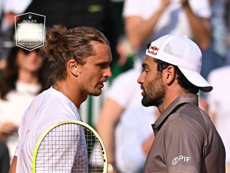 Matteo Berrettini pokonał Alexandra Zvereva, turniejnową „jedynkę” turnieju w Monte Carlo w trzech setach. Fot. Rolex Monte Carlo Masters 2025