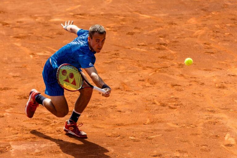Daniel Michalski awansował do 1/8 finału gry pojedynczej Enea Poznań Open 2025. Fot. Paweł Rychter/Enea Poznań Open 2025