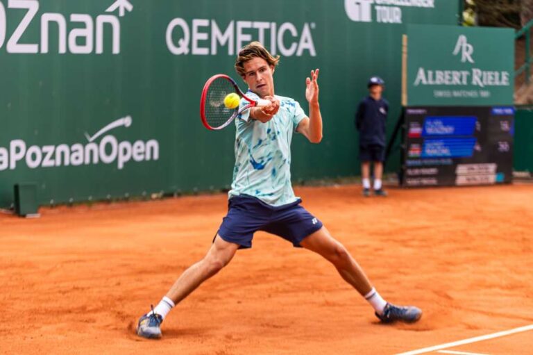 Alan Ważny zadebiutował w turnieju rangi ATP Challenger podczas Enea Poznań Open. Fot. Karolina Kiraga-Rychter/Enea Poznań Open