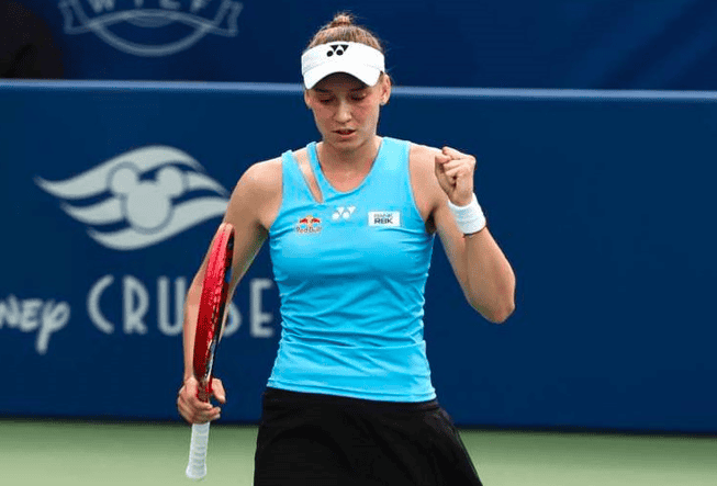 Elena Rybakina, m. in. mistrzyni The Championships Wimbledon 2022 w grze pojedynczej kobiet pokonała Magdalenę Fręch. Fot. Mubadala Citi DC Open 2025