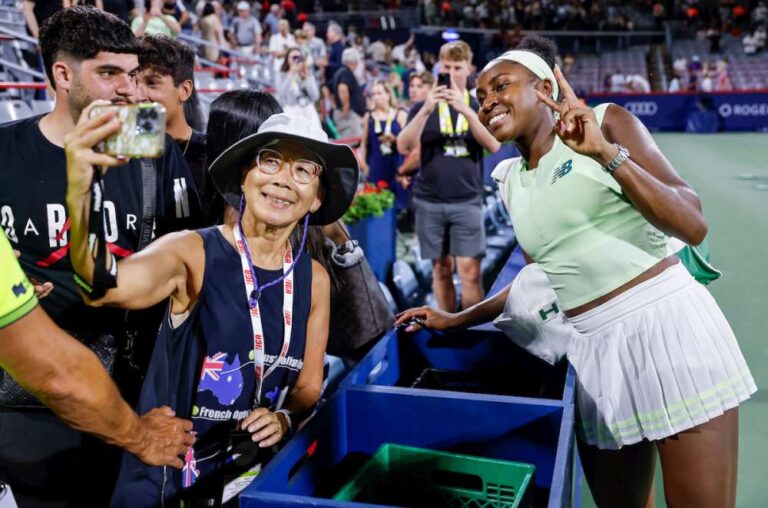 Coco Gauff w trzech setach, po odwróceniu przebiegu rywalizacji pokonała rosyjską tenisistkę Veronikę Kudermetovą. Fot. Canadian Open 2025 Omnium Banque Nationale