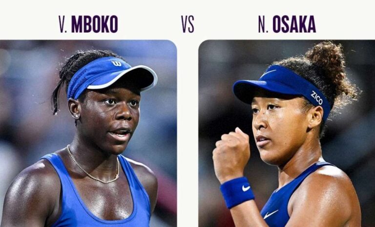 W finale gry pojedynczej zmierzą się reprezentantka gospodarzy, Kanadyjka Victoria Mboko oraz grająca pierwszy turniej pod okiem polskiego trenera Tomasza Wiktorowskiego Japonka Naomi Osaka. Fot. WTA/Canadian Open 2025 Omnium Banque Nationale