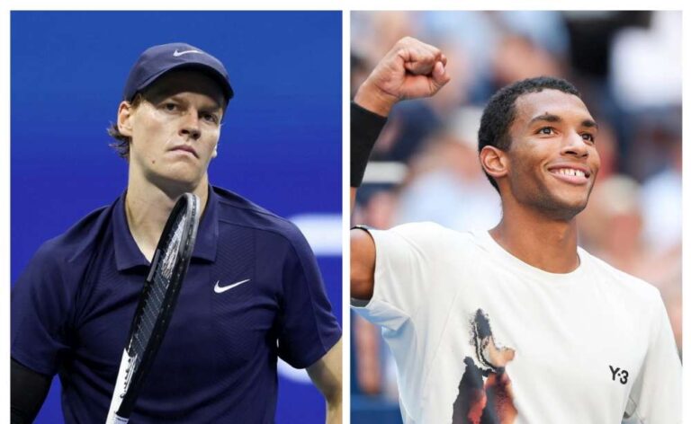 Włoch Jannik Sinner i Kanadyjczyk Felix Auger-Aliassime zagraj w półfinale gry pojedynczej US Open 2025. Fot. US Open 2025