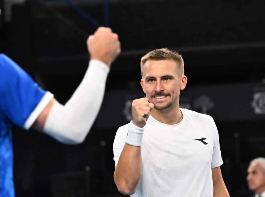 Jan Zieliński i Adam Pavlasek zagrają w półfinale gry podwójnej turnieju ATP 250 w Sztokholmie. Fot. Archiwum J. Zieliński/ATP Tour
