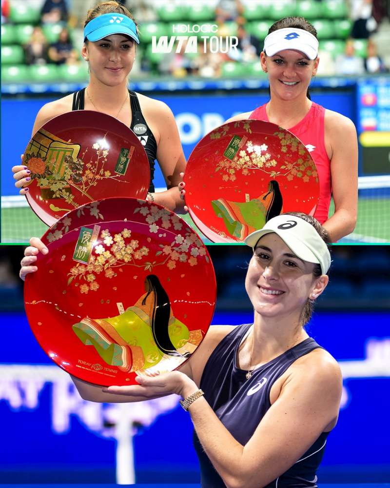 Belinda Bencic wygrywa w Tokio po 10 latach od poprzedniego finału w stolicy Japonii, w którym Szwajcarka uległa Agnieszce Radwańskiej. Fot. Toray Pan Pacific Open Tennis 2025/WTA Tour