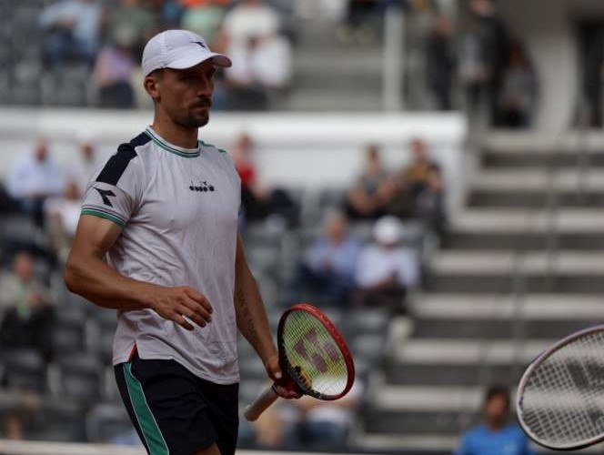 Jan Zieliński zagrał w Paryżu tylko w jednym meczu. Fot. Sandra Kalinowska/Tenis Magazyn