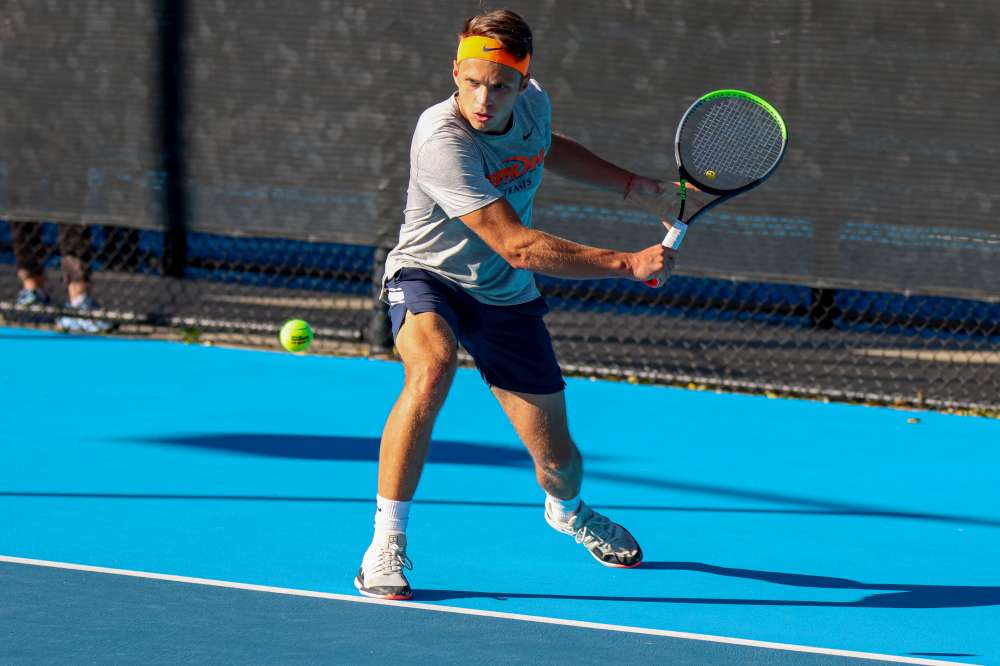 Paweł Jankowiak ukończył prestiżową uczelnię Pepperdine University w Kalifornii, będąc częścią tenisowego teamu rywalizującego w Dywizji I rozgrywek NCCA. Fot. Archiwum prywatne P. Jankowiak