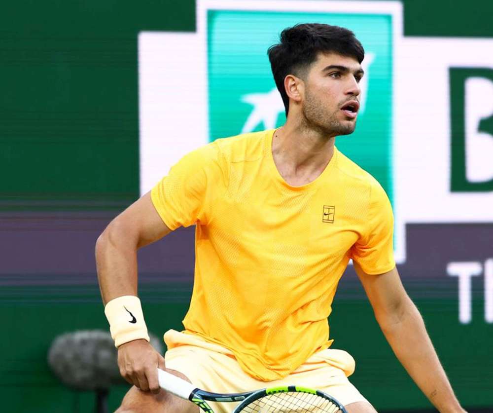 Pewnie w 3. rundzie zameldował się najwyżej rozstawiony w turnieju lider światowego rankingu tenisistów Carlos Alcaraz. Fot. BNP Paribas Open 2026