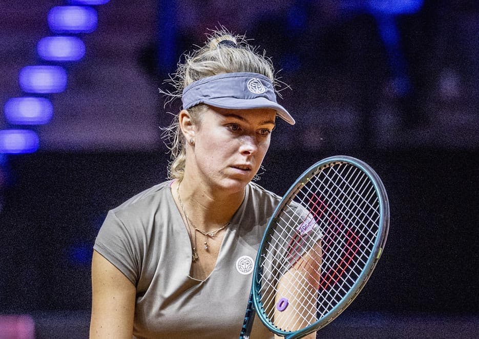 Porażka w Charleston oznacza, że Magdalena Fręch w następnym notowaniu singlowego rankingu WTA zanotuje nieznaczny spadek. Fot. Tomasz Barański
