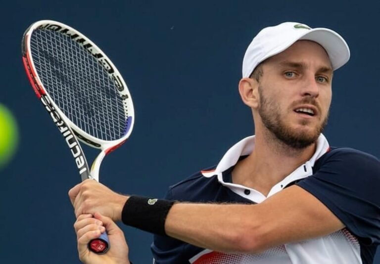 Filip Peliwo (BKT Advantage Bielsko-Biała) wystąpił w finale turnieju ITF M25 w chińskim Anning. Fot. Archiwum prywatne F. Peliwo