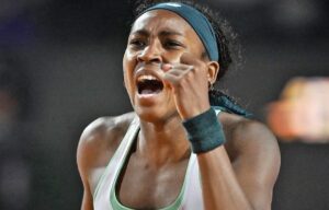 Amerykanka Cori Coco Gauff we wtorkowym ćwierćfinale nie po raz pierwszy w obecnym turnieju odwróciła przebieg wydarzeń na korcie. Fot. WTA