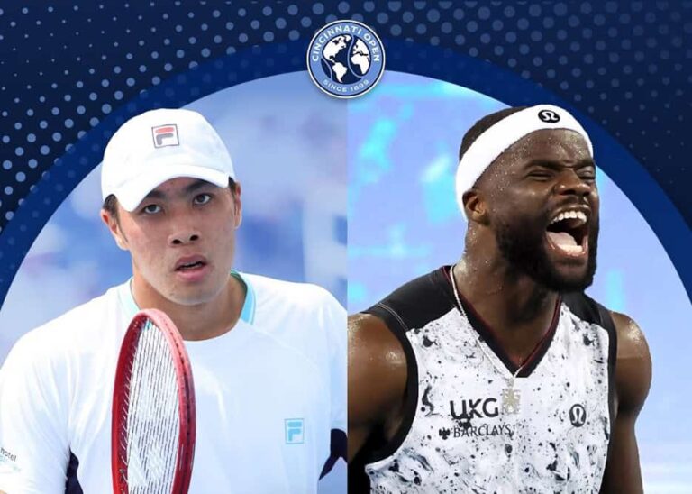 O tytuł mistrzowski w grze pojedynczej mężczyzn zagrają Francuz Arthur Fils oraz Amerykanin Frances Tiafoe. Fot. @CincyTennis