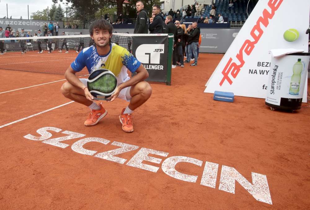 W ubiegłym roku Argentyńczyk Thiago Agustín Tirante zdobył tytuł w grze pojedynczej. Fot. Invest in Szczecin Open