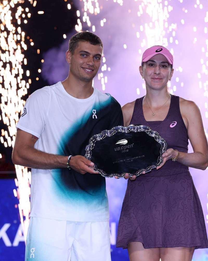 Belinda Bencic i Flavio Cobolli. Fot. US Open 2026