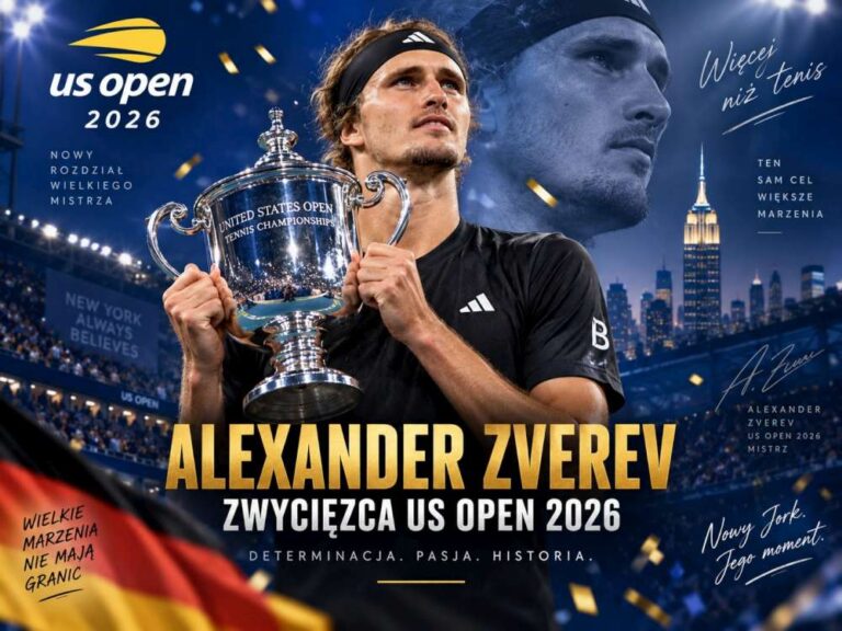 Dla Alexandra Zvereva był to pierwszy tytuł w Nowym Jorku i drugi triumf wielkoszlemowy w karierze. Fot. Wygenerowane przez AI