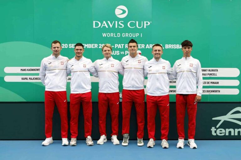 Reprezentacja Polski w Pucharze Davisa przed meczem w Brisbane. Fot. Polski Związek Tenisowy