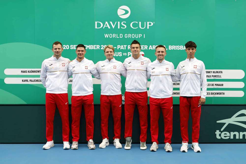 Reprezentacja Polski w Pucharze Davisa przed meczem w Brisbane. Fot. Polski Związek Tenisowy