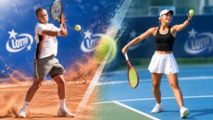 Zawodnik LOTTO PZT Team Daniel Michalski (WKT Mera Warszawa) i Zuzanna Bednarz (Legia Tenis). Fot. PZT/AI