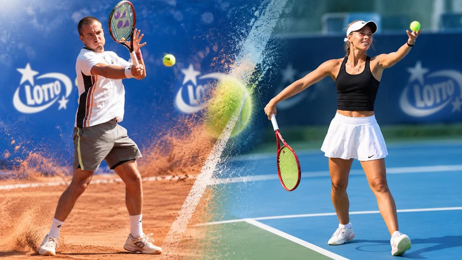 Zawodnik LOTTO PZT Team Daniel Michalski (WKT Mera Warszawa) i Zuzanna Bednarz (Legia Tenis). Fot. PZT/AI