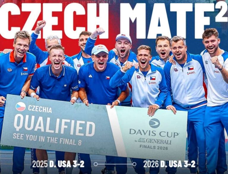 Do Final 8 awansowali Czesi, którzy wygrali 3:2 z reprezentacją Stanów Zjednoczonych. Fot. Puchar Davisa 2026